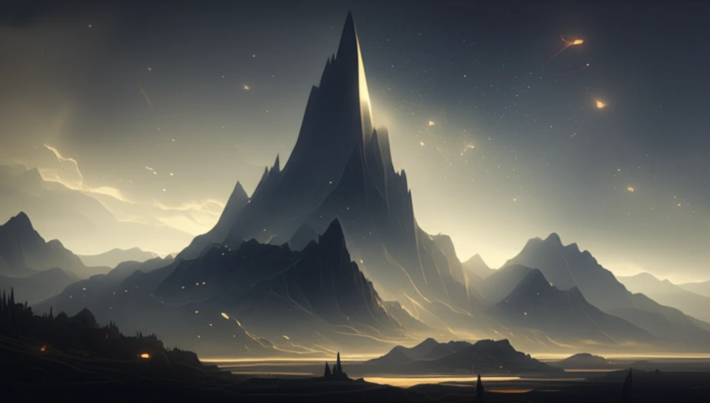 Surreal image of market volatility represented by jagged mountains.