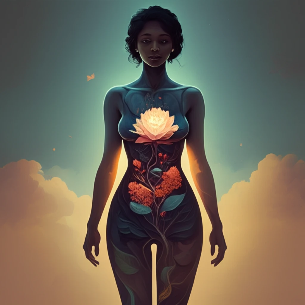 Symbolic illustration of healing and new beginnings after C-section scar repair.