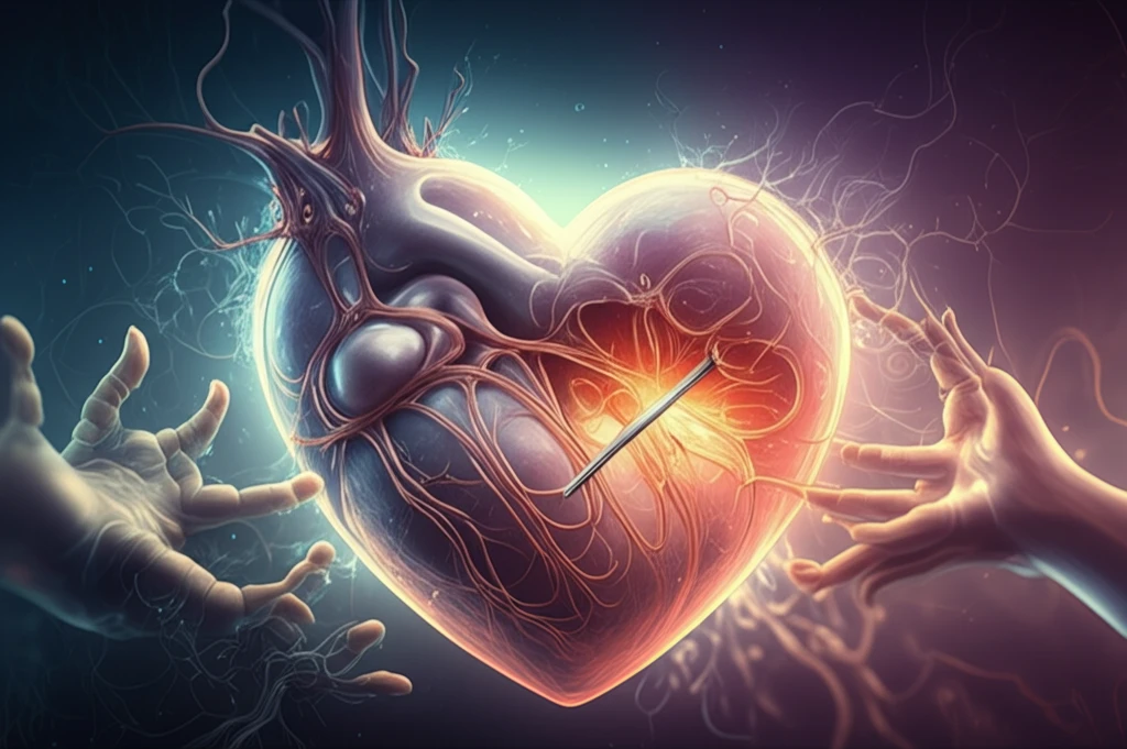 Tricuspid valve repair illustration