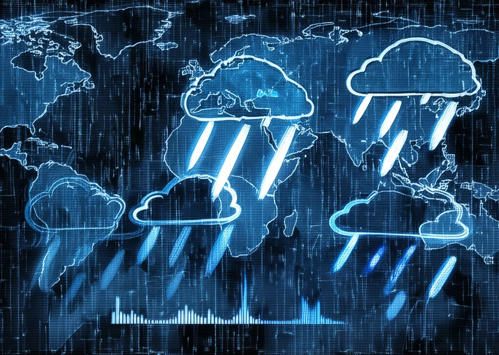 Weather data and map with a grid pattern symbolizing anonymization.