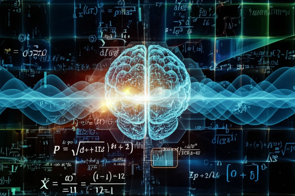 Stock charts forming a brain, symbolizing financial analysis.