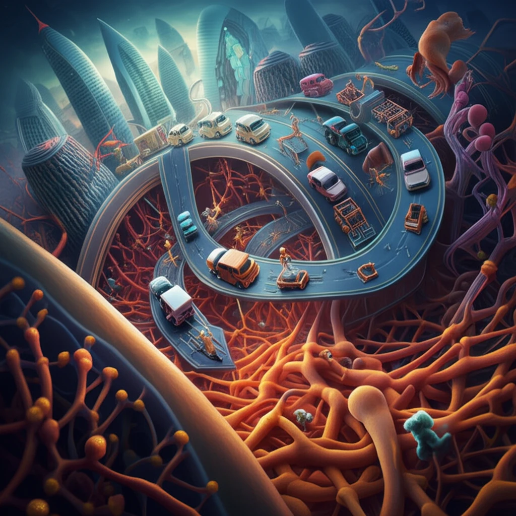 Microtubules as highways in a human cell, with EB proteins acting as construction workers