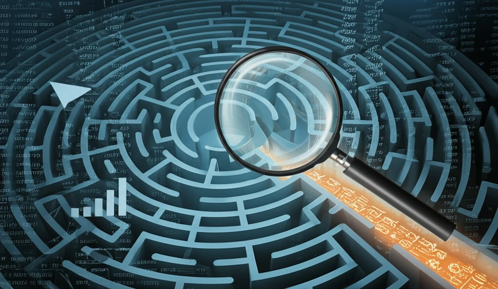 Labyrinth of Monte Carlo Simulation with Highlighted Path