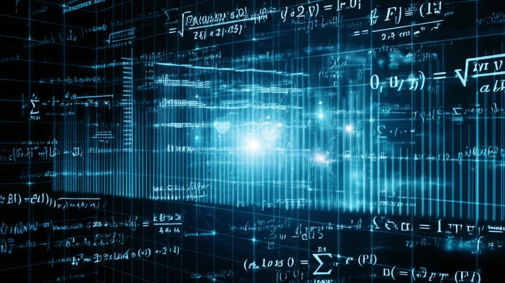 Surreal illustration of financial charts intertwined with abstract equations, representing volatility modeling.
