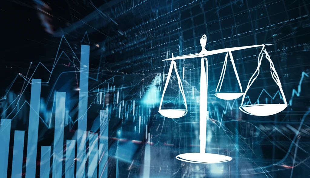 Fractal patterns on a stock chart symbolizing rough volatility.