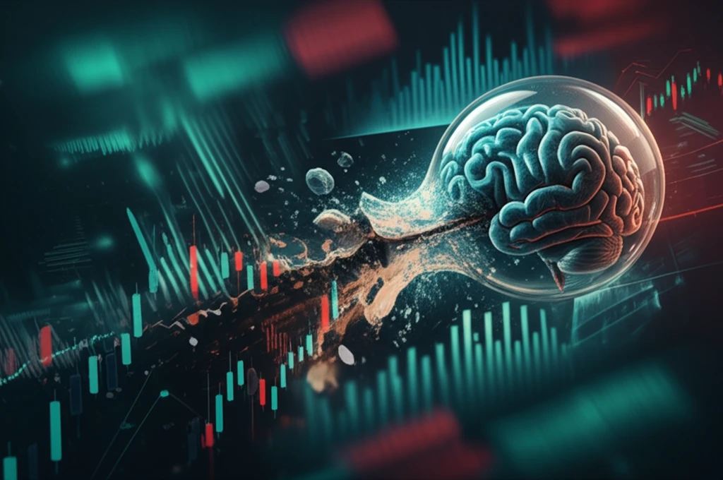 AI analyzing stock market data to detect a bursting bubble