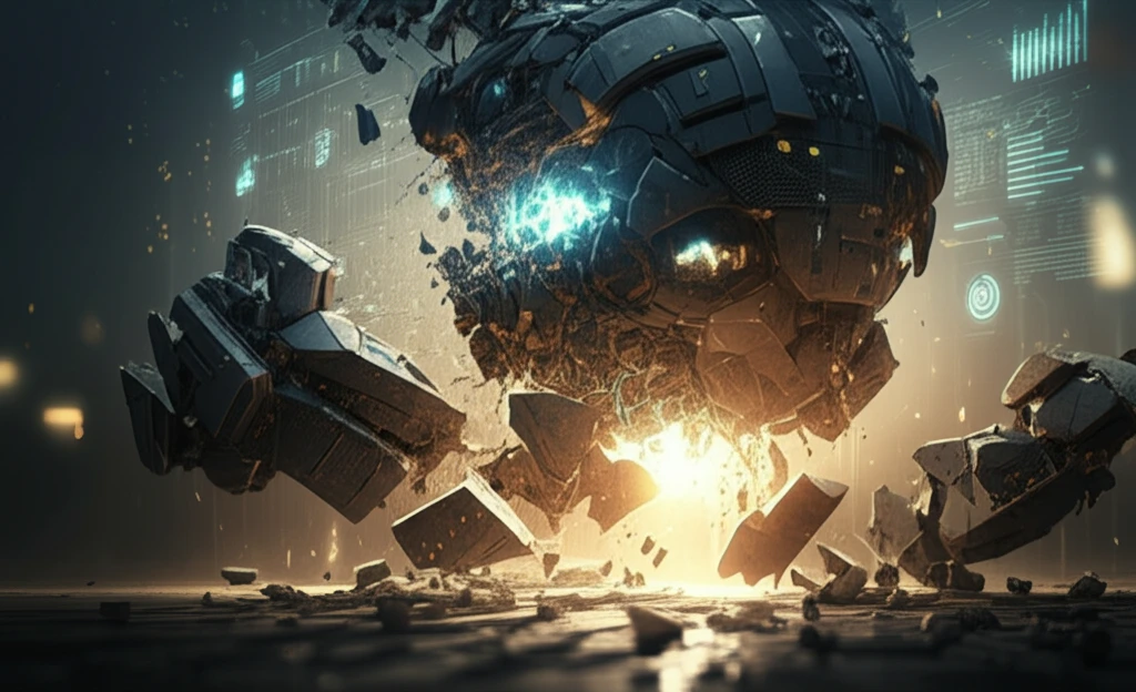 AI rebuilding a shattered financial building