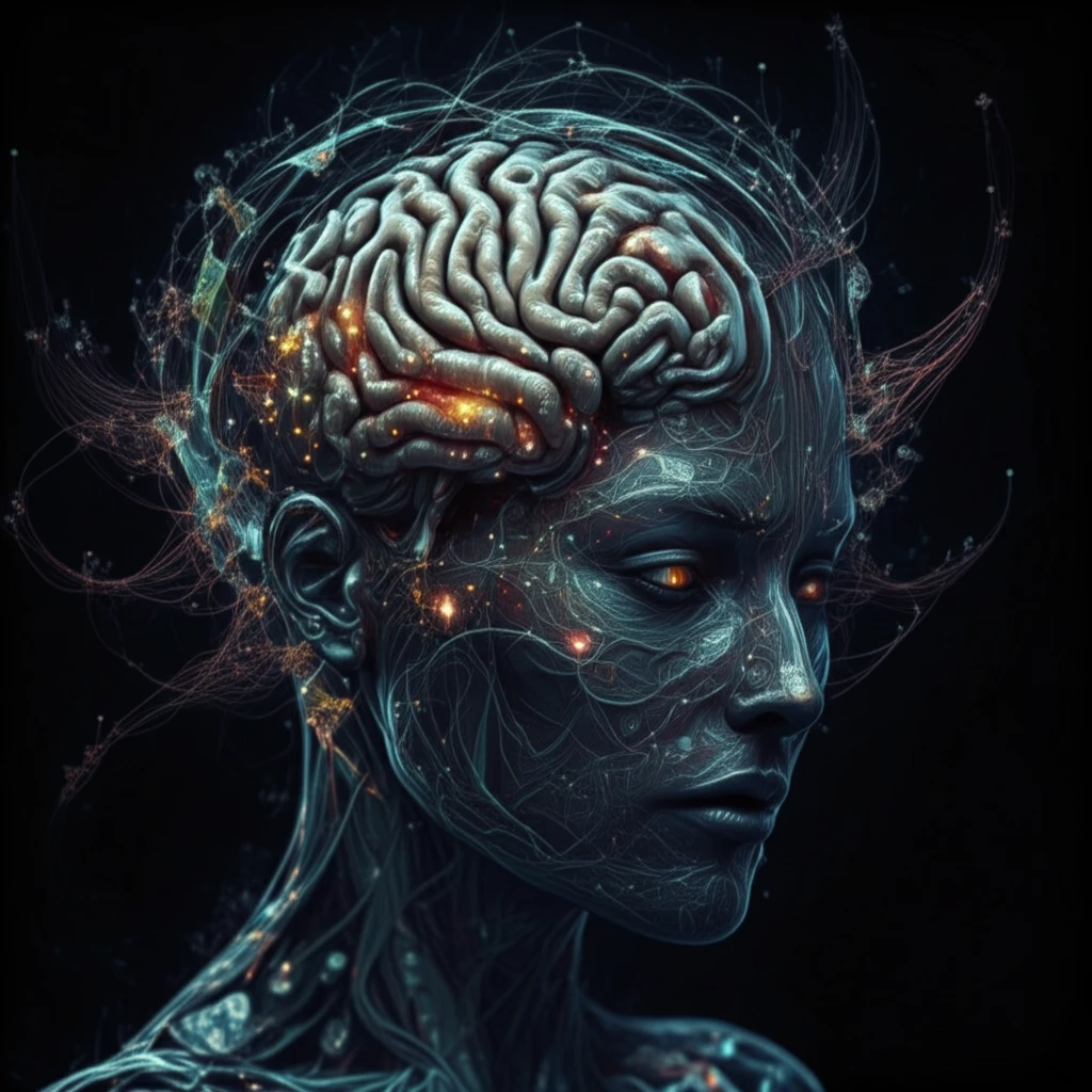Mind shaped by online data recommendations.