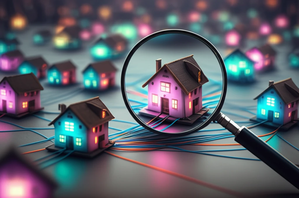 A community connected by social interactions, showing varying levels of well-being.