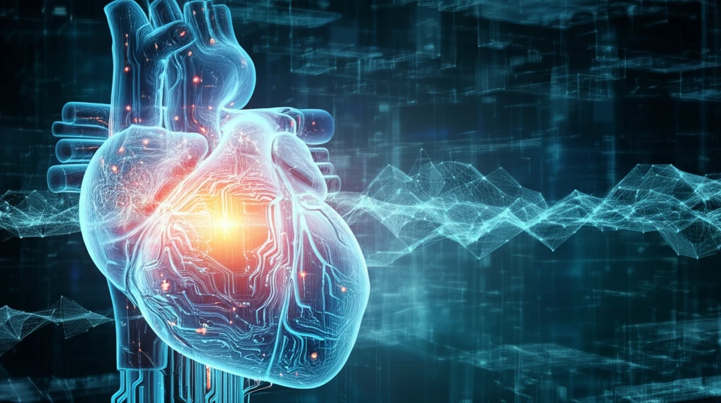 Technological Heart: A symbol of integrated medical science and technology.