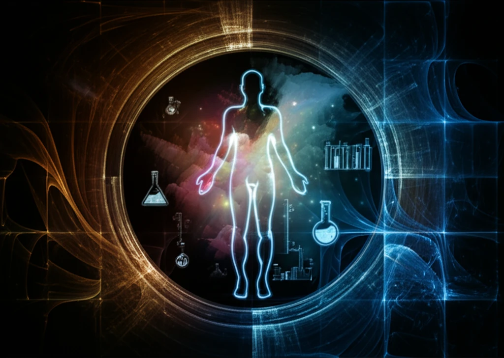 Interconnected pathways representing the human body