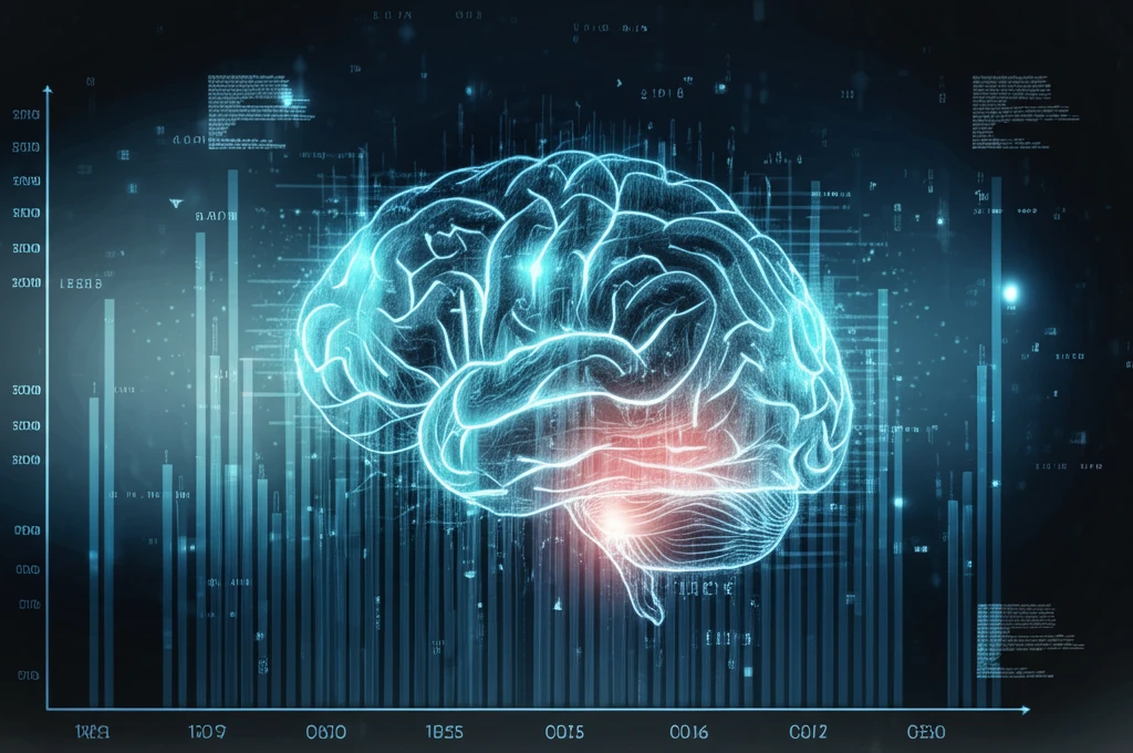 AI Brain on Stock Market Chart
