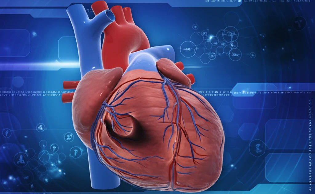 Illustration of heart aorta with intramural hematoma.