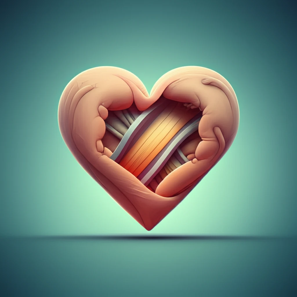 Heart valve formed by hands, symbolizing patient feedback.