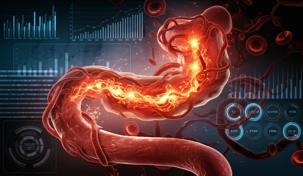 Surreal illustration of esophageal cancer treatment breakthrough