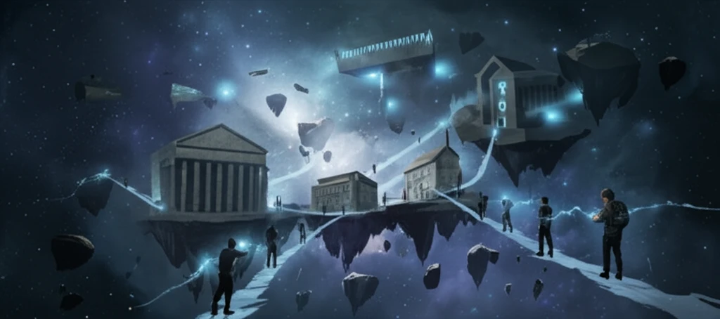 Interconnected universities symbolizing academic collaboration and resource flow.