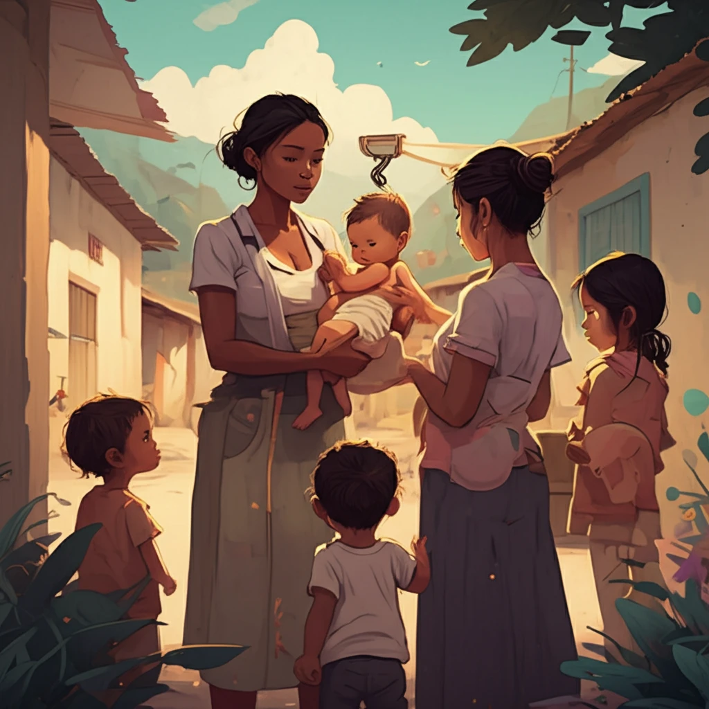 Community health workers in a Honduran village support child health.