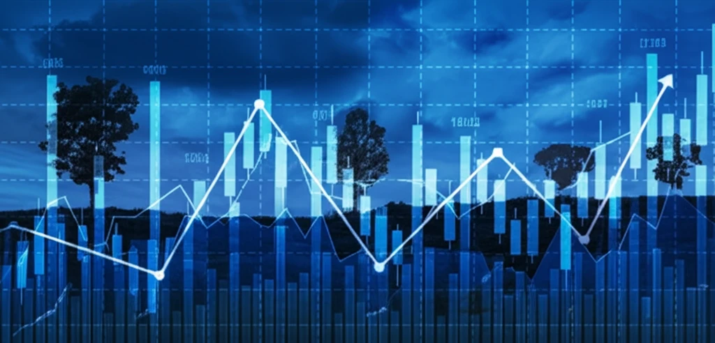 Burundi financial landscape with overlaid yield curve chart.