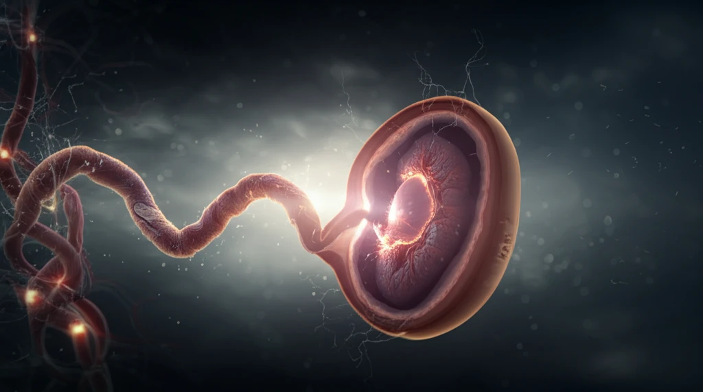 A heart forming within a mother's womb