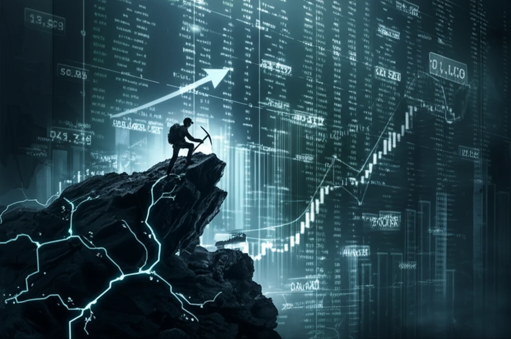 Data miner uncovering hidden patterns in the stock market data.