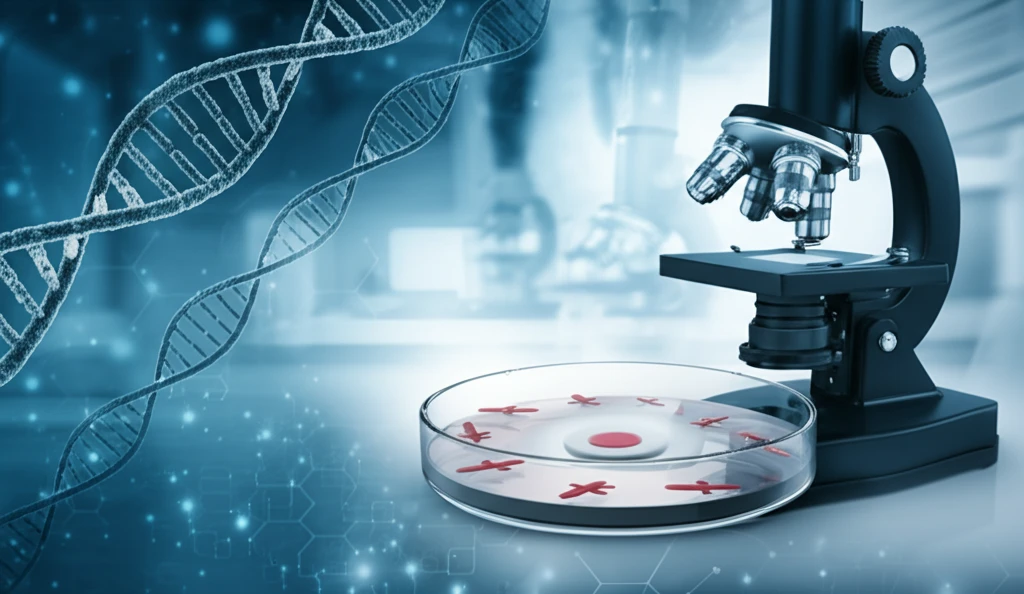 Petri dish showing antibiotic resistance testing.