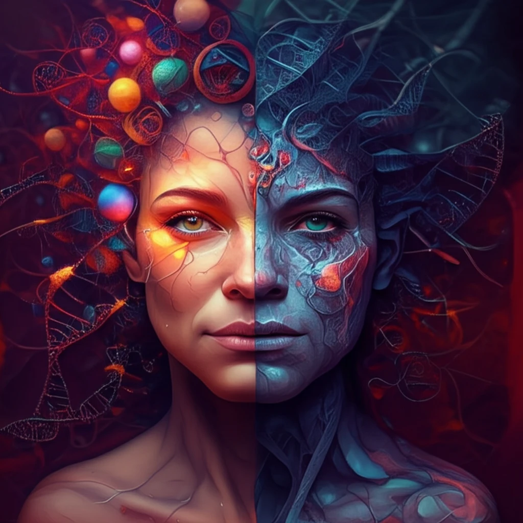 The duality of happiness, a blend of joy and stress reflected in our genes