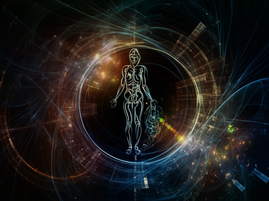 Symbolic representation of the balance between progress and peril in science.