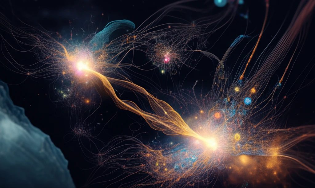 Interconnected biosensors and glowing microbial colonies symbolize the fusion of technology and nature.