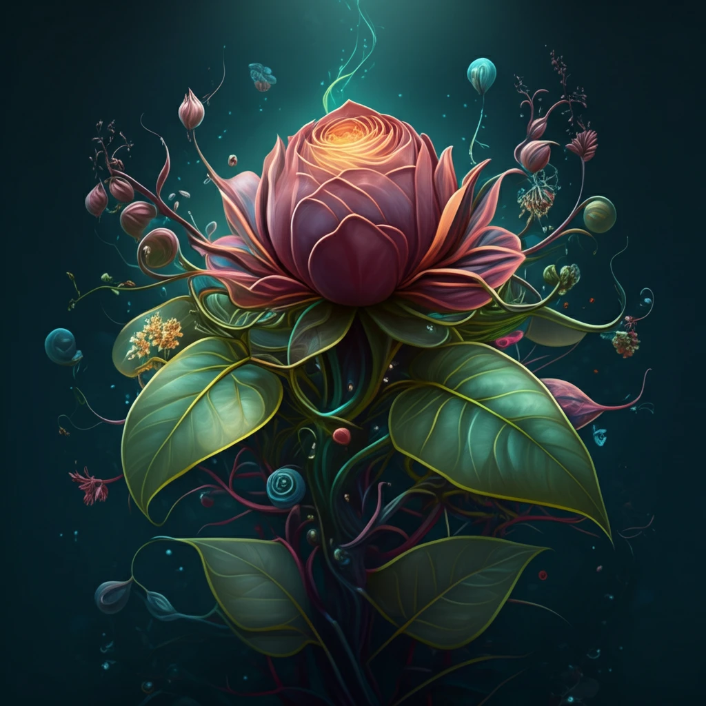 Single surgical port transforming into a flower.