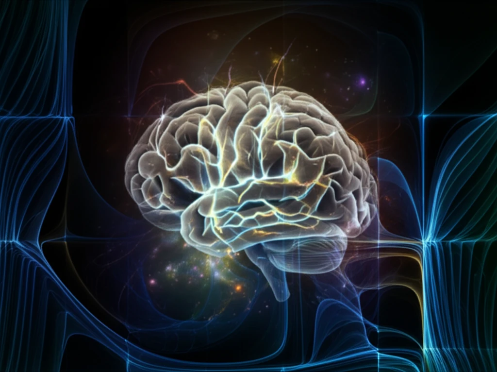 Brain with glowing neural pathways, representing neuromodulation