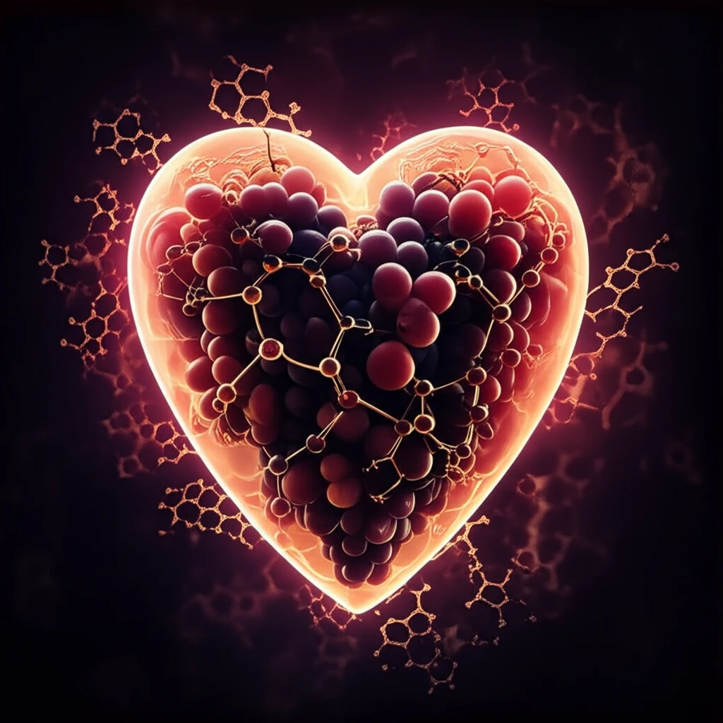 Resveratrol protecting a heart