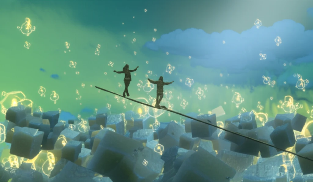 Surreal illustration symbolizing early metabolic changes and diabetes prevention.