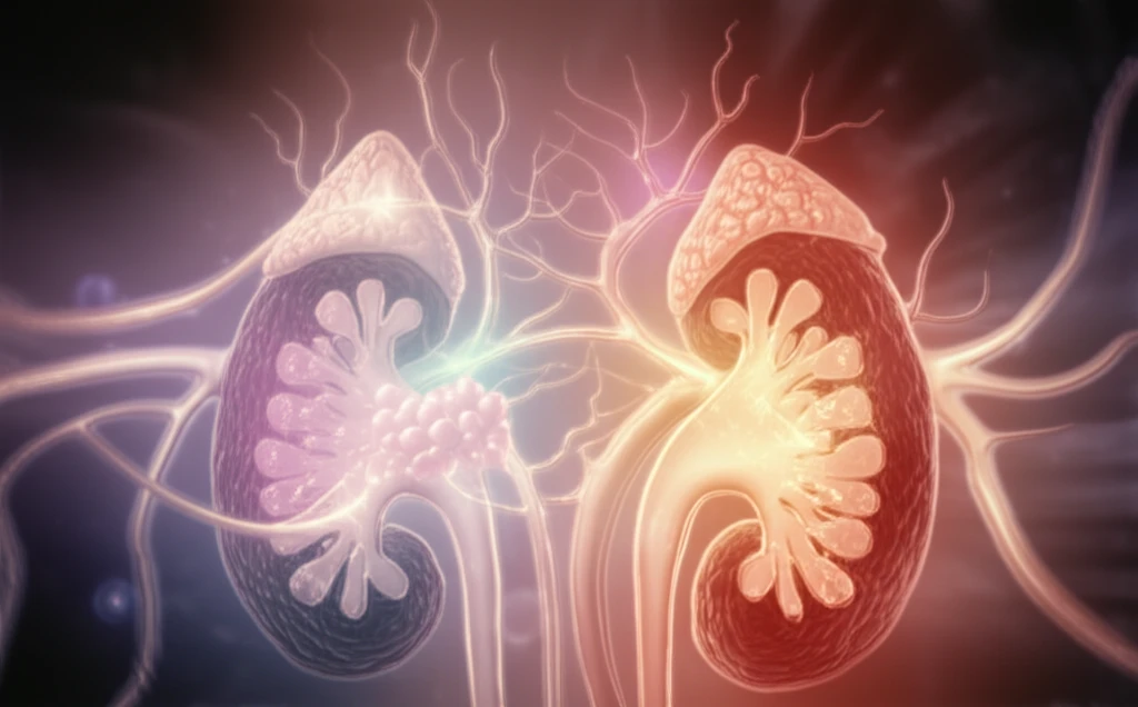 Interconnected endocrine glands symbolizing endocrine tumor network