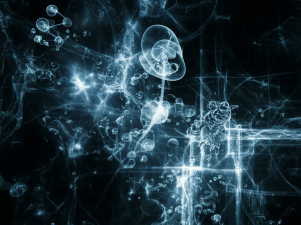 Digital organisms evolving in a virtual environment, preyed upon by a digital predator.