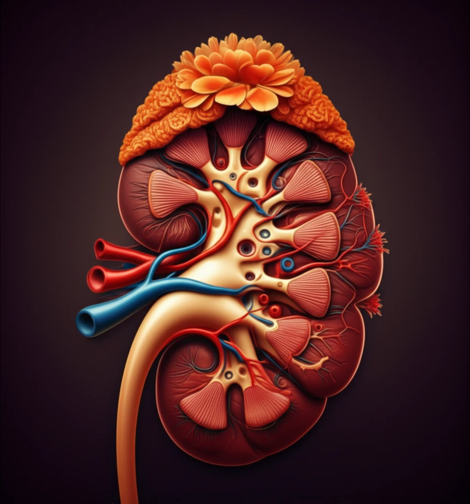 Symbolic image representing kidney donation and fertility