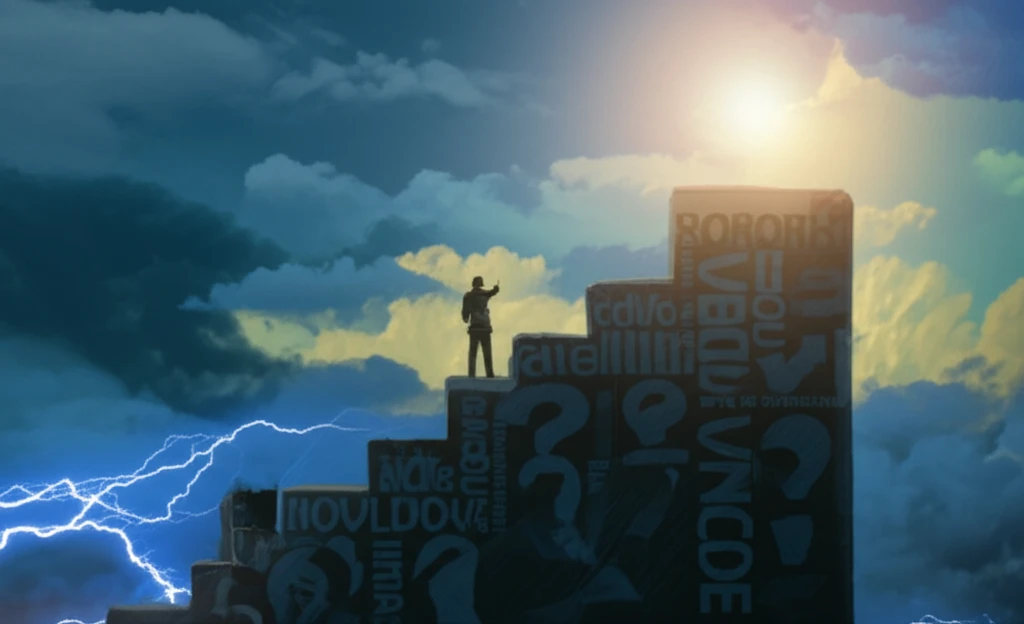 Illustration of a person climbing a mountain, symbolizing growth mindset and overcoming challenges.