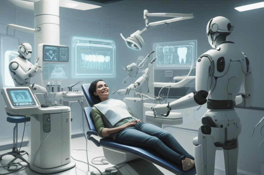 Futuristic dental office with advanced technology