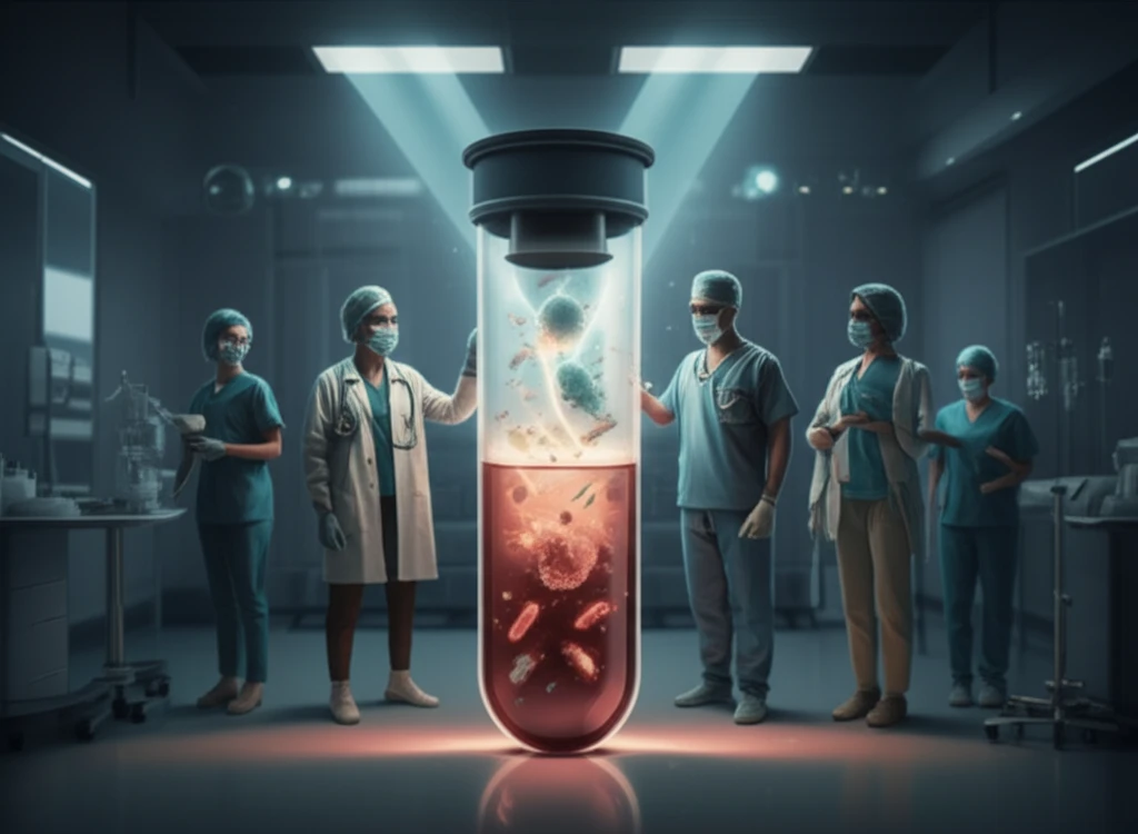 Healthcare team reducing blood culture contamination