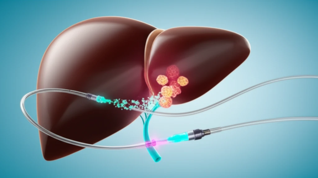 Dual-balloon catheter precisely delivering medication to liver cancer cells.