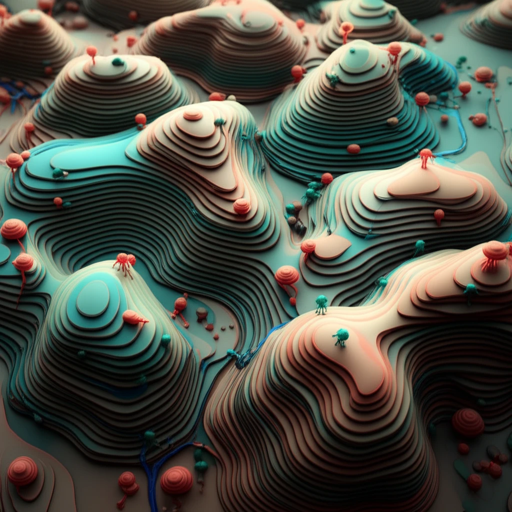 Surreal image of skin folds representing granulomatous slack skin