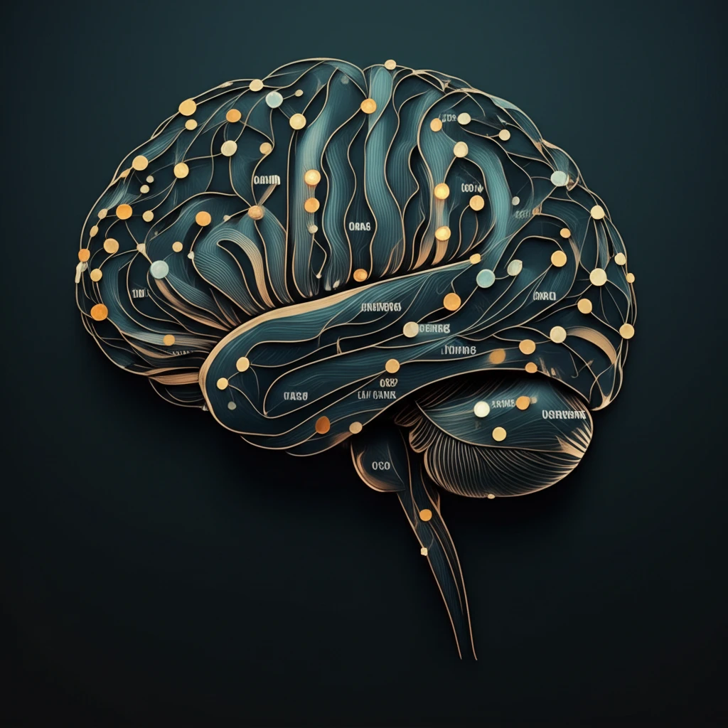 Interconnected neurons forming brain symbolizing review process.