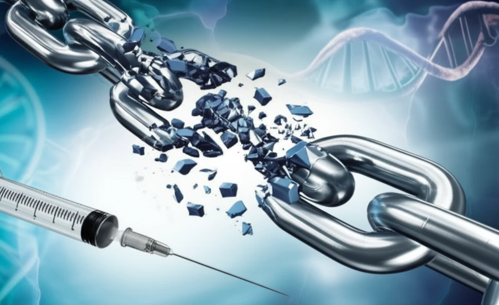 Surreal illustration representing the intersection of HIV, HBV, and drug resistance in a medical context.