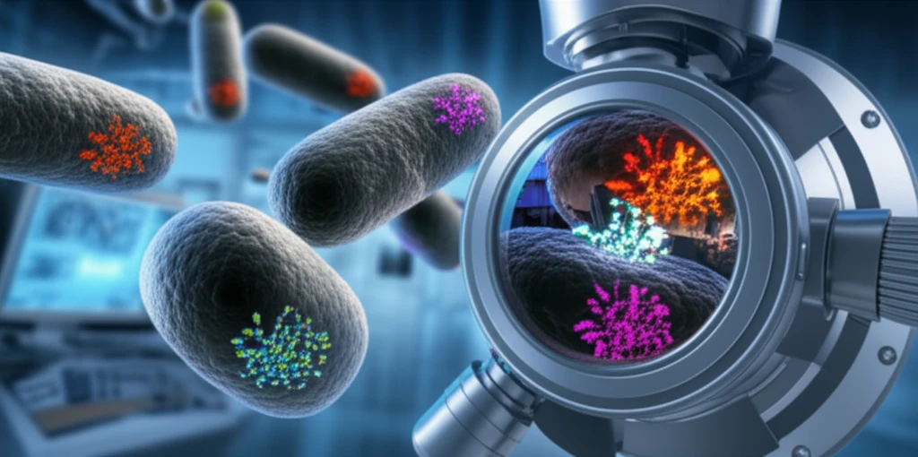 Surreal image of bacterial chemoreceptor arrays visualized through electron cryotomography.