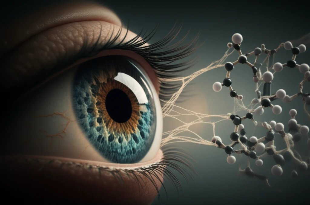 Illustration of matrix contraction in the eye, with FAK inhibitors.