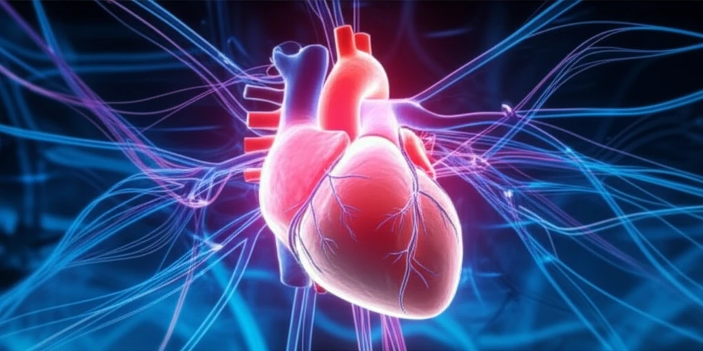AI diagnosing a heart, representing the future of cardiac health.