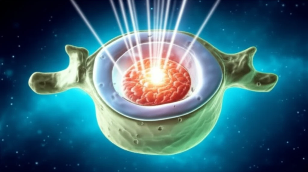 Microscopic view of a healthy spinal disc