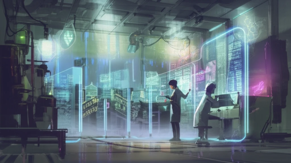 Surreal illustration of a safe laboratory environment.