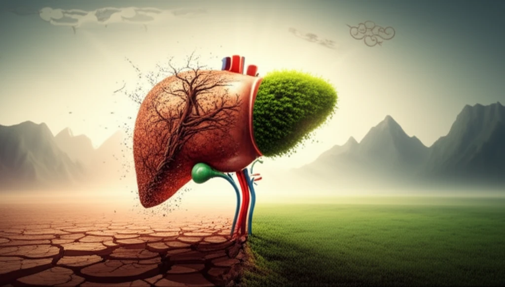 Healing liver landscape: Symbolizing the journey through autoimmune hepatitis treatment.