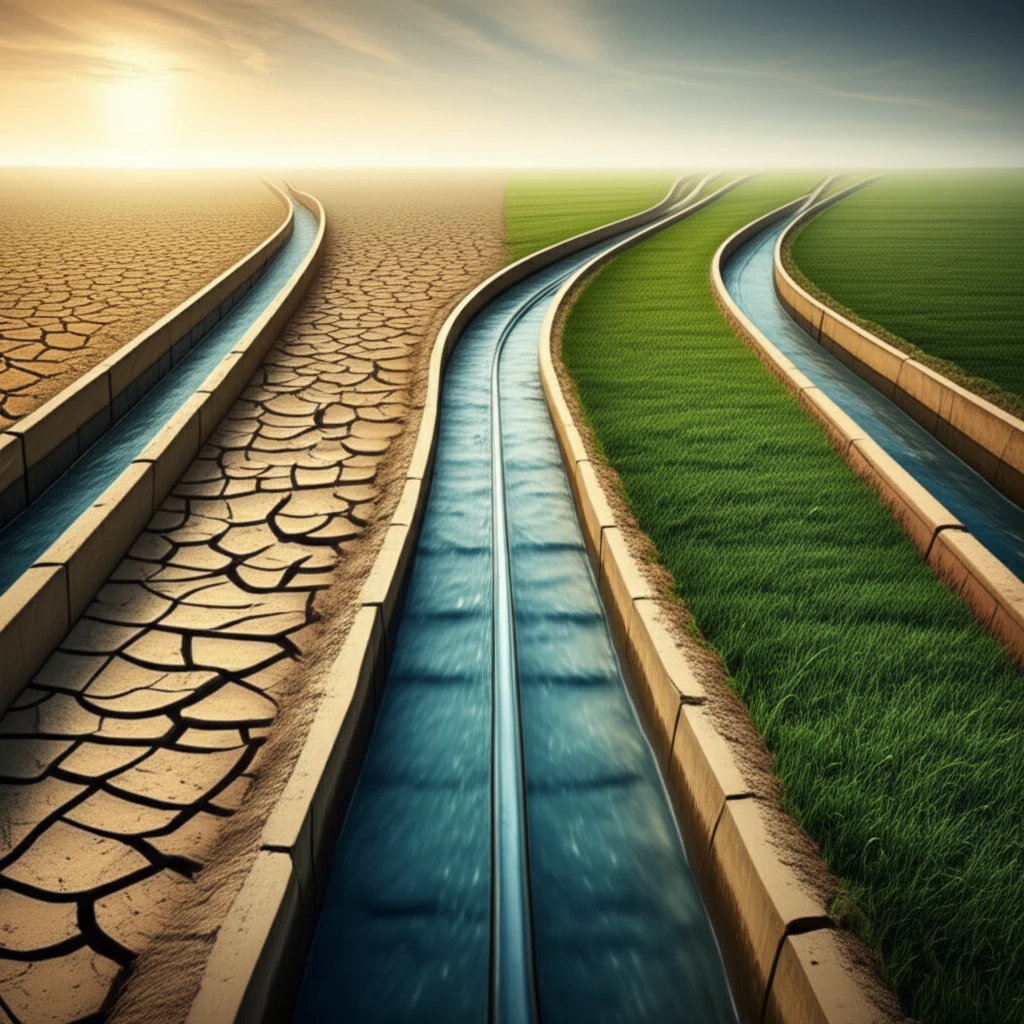 Transforming arid landscapes through efficient irrigation.
