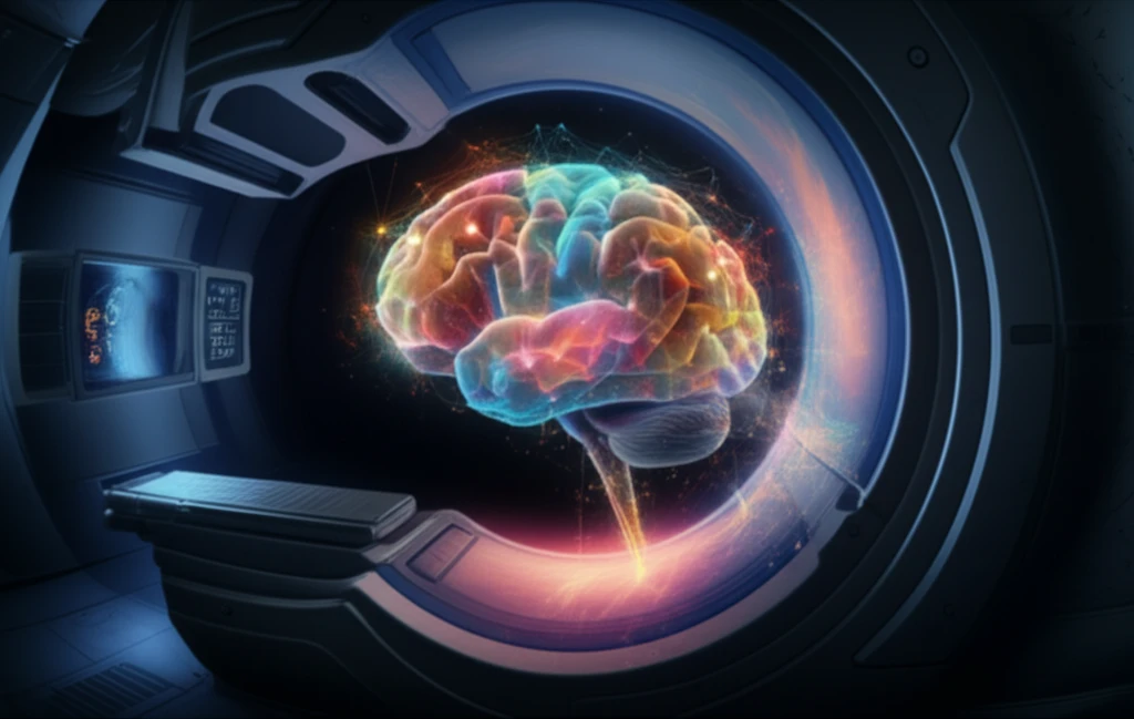 Colorful, interconnected networks of a child's brain.